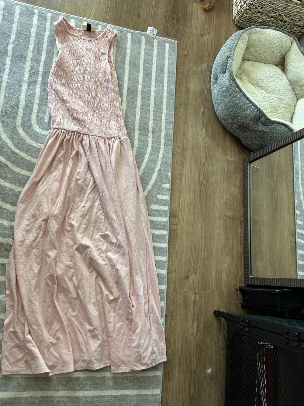 Light Pink Sleeveless Maxi Dress